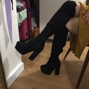 ASOS over the knee platform boots